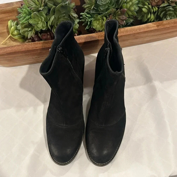 PAUL GREEN Natick Black Suede Zip Ankle Boots booties size UK  7.5 US 9.5 EUC‎ - Picture 4 of 6